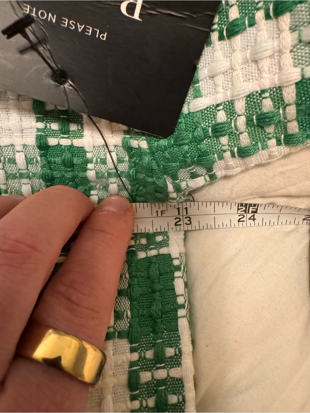 Tuckernuck Green & White Check Tweed Dress NWT - Picture 10 of 13